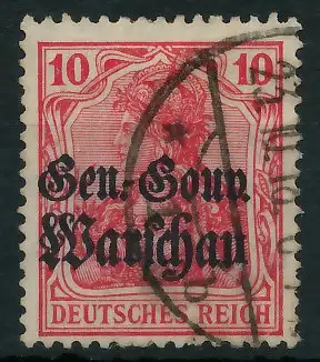 BES. 1WK D-POST IN POLEN Nr 10c gestempelt gepr. 443596