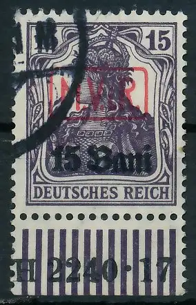 BES. 1WK D-MV RUMÄNIEN Nr 1 HAN A H2240.17 gestempelt 4436DE