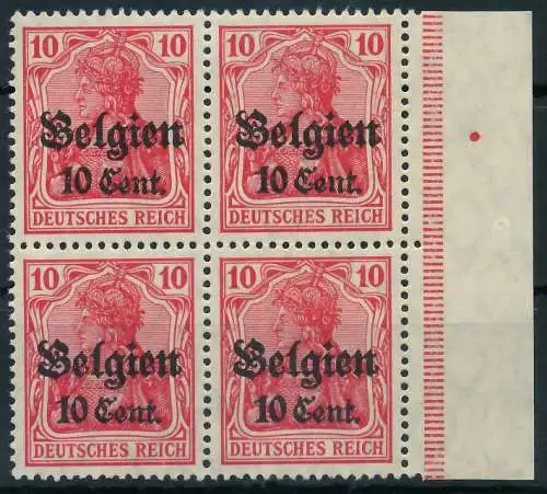 BES. 1WK LANDESPOST BELGIEN Nr 14cI postfrisch VIERERBL 4436FE