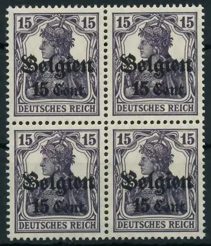 BES. 1WK LANDESPOST BELGIEN Nr 16bII postfrisch VIERERB 443702