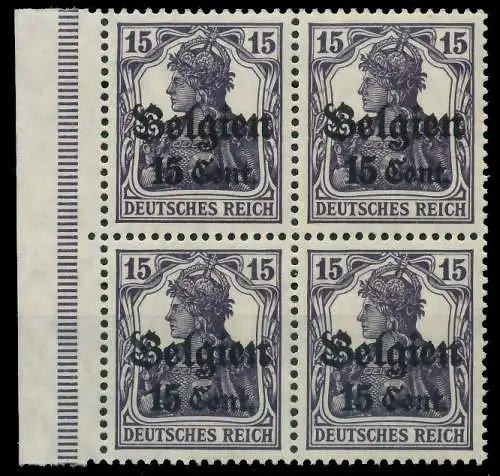 BES. 1WK LANDESPOST BELGIEN Nr 16bII postfrisch VIERERB 44372A