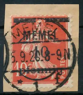 MEMEL 1920 Nr 19y gestempelt Briefst³ck 447722