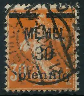 MEMEL 1920 Nr 21y gestempelt 44774E