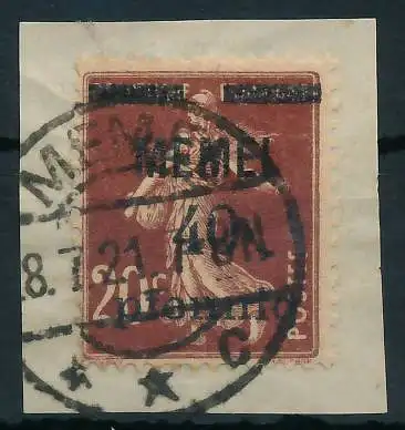 MEMEL 1920 Nr 22a gestempelt Briefst³ck gepr. 447756