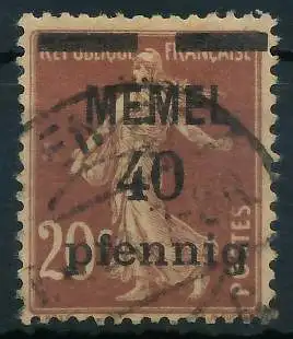 MEMEL 1920 Nr 22b gestempelt 447772