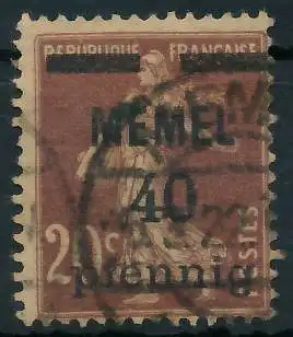 MEMEL 1920 Nr 22b gestempelt 44776A