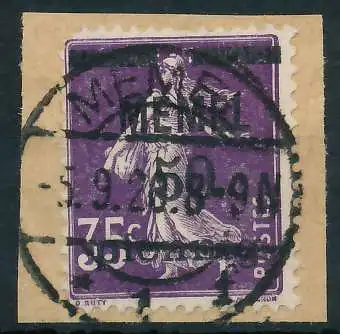 MEMEL 1920 Nr 23a zentrisch gestempelt Briefst³ck 4477AA