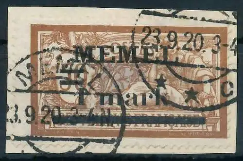 MEMEL 1920 Nr 26y gestempelt Briefst³ck 4477BE