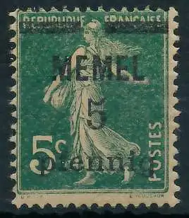 MEMEL 1920 Nr 18a ungebraucht 44784E