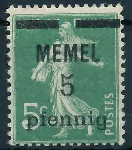 MEMEL 1920 Nr 18b postfrisch gepr. 447856