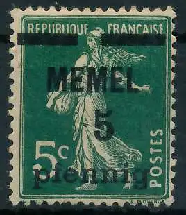 MEMEL 1920 Nr 18c ungebraucht 447872