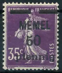 MEMEL 1920 Nr 23c postfrisch 447896