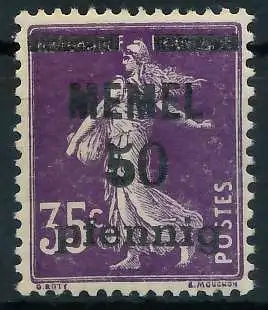 MEMEL 1920 Nr 23c postfrisch 44789A