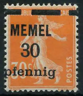 MEMEL 1920 Nr 21z postfrisch 4478A6