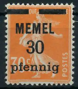 MEMEL 1920 Nr 21z postfrisch 4478BA