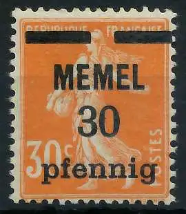 MEMEL 1920 Nr 21z postfrisch 4478AA