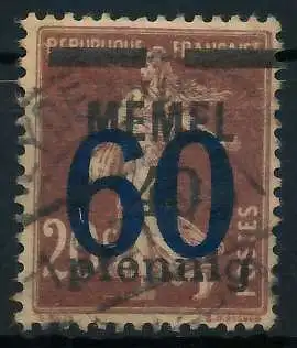 MEMEL 1921 Nr 35 gestempelt 4479EE