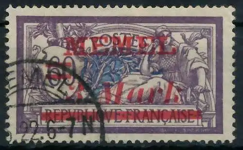 MEMEL 1921 Nr 37b gestempelt 447A32