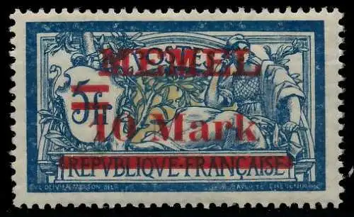 MEMEL 1921 Nr 38aI postfrisch 447A36