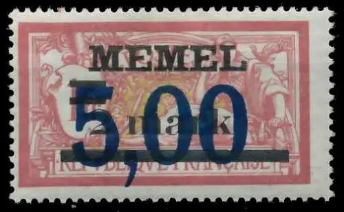 MEMEL 1922 Nr 51 ungebraucht 447AAA