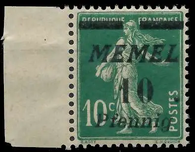 MEMEL 1922 Nr 54b postfrisch gepr. 447B5E