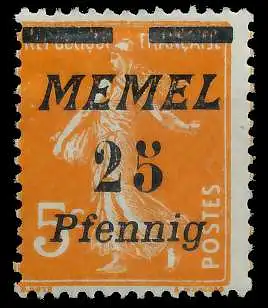 MEMEL 1922 Nr 58 ungebraucht 447BA6