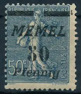 MEMEL 1922 Nr 61b ungebraucht 447C4E