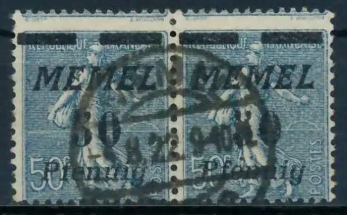 MEMEL 1922 Nr 61b gestempelt WAAGR PAAR 447C72