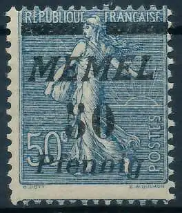 MEMEL 1922 Nr 61b postfrisch 447C56