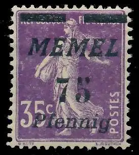 MEMEL 1922 Nr 62I ungebraucht 447C9E