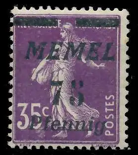 MEMEL 1922 Nr 62I ungebraucht gepr. 447CA2