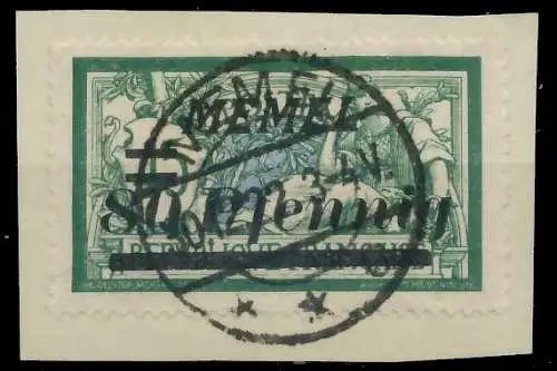 MEMEL 1922 Nr 63 zentrisch gestempelt Briefst³ck 447CAE