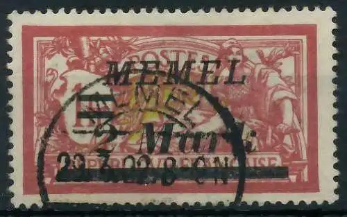 MEMEL 1922 Nr 67 gestempelt 447D42