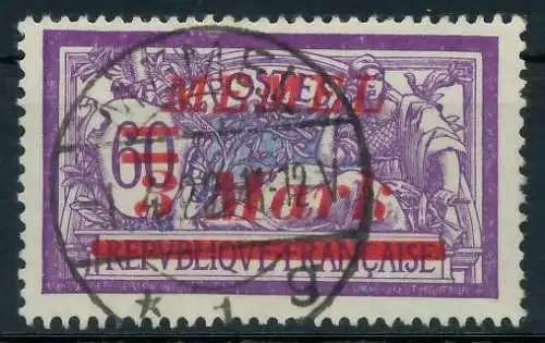 MEMEL 1922 Nr 68 zentrisch gestempelt 447D6A