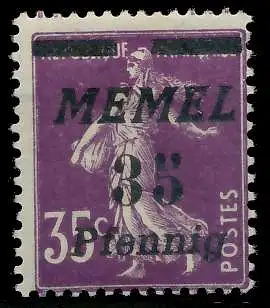 MEMEL 1922 Nr 84 ungebraucht 447DE2