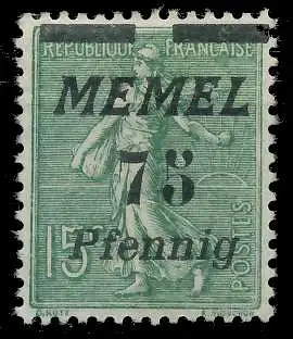 MEMEL 1922 Nr 85 ungebraucht 447E12