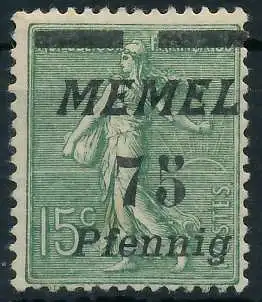 MEMEL 1922 Nr 85 ungebraucht 447E16