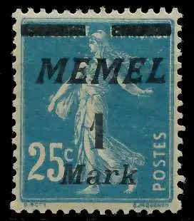 MEMEL 1922 Nr 86I ungebraucht 447E5E