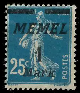 MEMEL 1922 Nr 86I ungebraucht 447E6E
