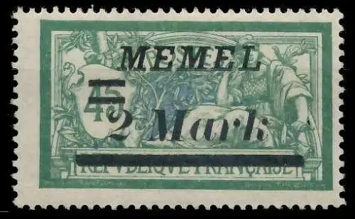 MEMEL 1922 Nr 88 ungebraucht 452D6E