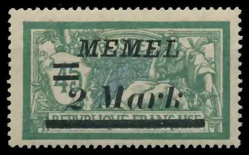 MEMEL 1922 Nr 88V postfrisch 452D52