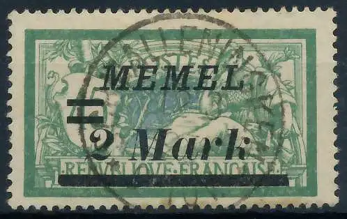 MEMEL 1922 Nr 88 SCHMALLENINGKEN zentrisch gestempelt 452D7E