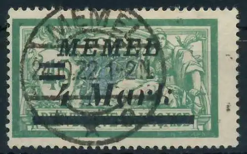 MEMEL 1922 Nr 91I zentrisch gestempelt 452E1A