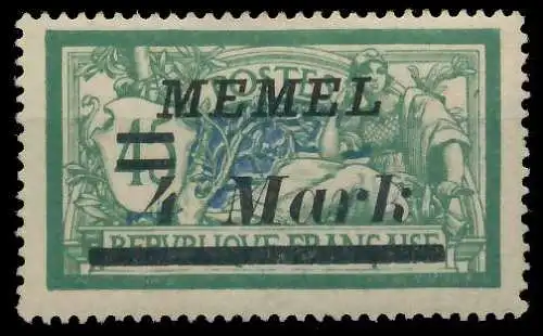 MEMEL 1922 Nr 91II ungebraucht 452E22