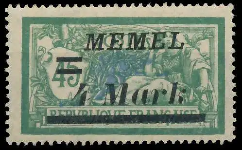 MEMEL 1922 Nr 91IV ungebraucht 452E2A