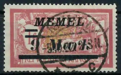 MEMEL 1922 Nr 93II zentrisch gestempelt 452E92