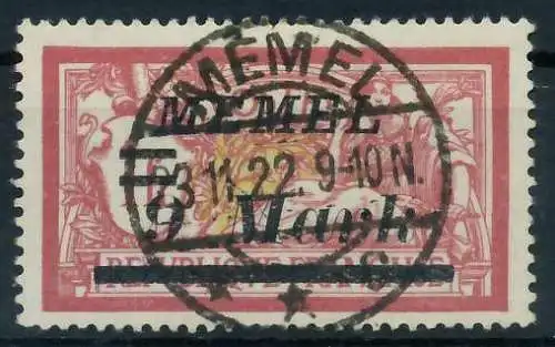 MEMEL 1922 Nr 93II zentrisch gestempelt 452E96