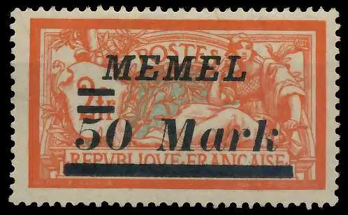 MEMEL 1922 Nr 97II ungebraucht 452EDA