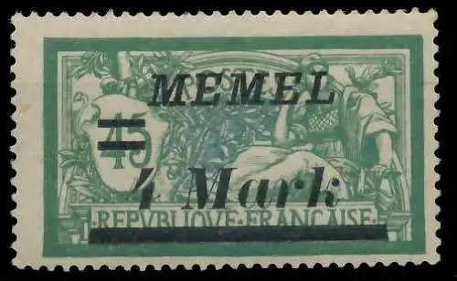 MEMEL 1922 Nr 91IV postfrisch gepr. 452FB6