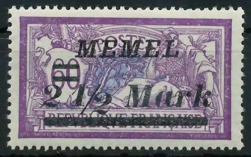 MEMEL 1922 Nr 90 ungebraucht 45300E